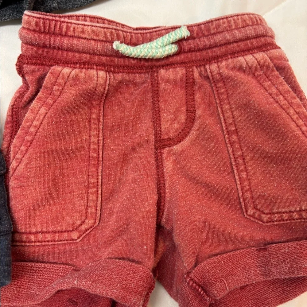 Set of 3 Oshkosh & Jumping Beans Kids Shorts Trio Gray, Blue, and Red 12 months